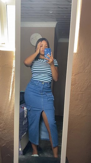 Short Sleeve-R60 S/M/L/XL Long Sleeve-R95 S/M/L Denim Skirt-R150 30/32/34 For more information:0737105081 @leticiahendricks #SAMA28 #viralvideos #fypp