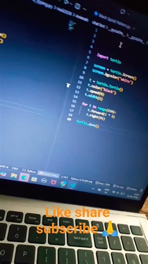 Spiral pattern using python #virl #viralvideo #explorepage #shortvideo #shortsviral #virlshort #html