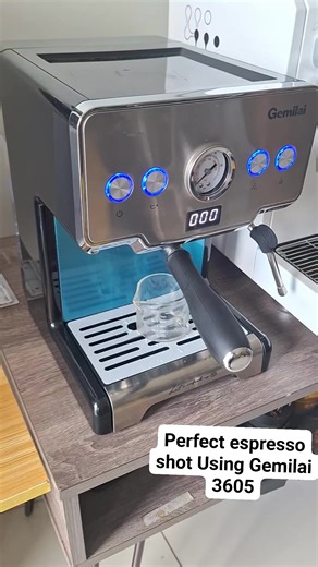 Perfect espresso shot Using Gemilai 3605 espresso machine. Single shot Dose in : 11.4 grams Time : 25 seconds Out : 30ml 9 bars #espresso #coffeelover #barista | Baristaspace Philippines