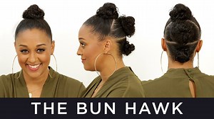 376K views · 2.8K reactions | Who knew the bun hawk was such a versatile style?! Absolutely loving this trendy & fun hair style that doubles as a protective conditioning treatment for my hair! | Tia Mowry's Quick Fix | Facebook
