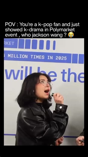 𝗠𝗘𝗠𝗘𝗦 on Instagram: "Polymarket puts up whiteboards in NYC asking “will you get a text back?” 😂 ... This video captures a short, humorous interview segment. A woman with a microphone asks a young man in a black leather jacket, "What's your type?" He responds with a seemingly random answer about a hotel chain, specifying "JW Marriott." The interviewer then asks, "Who do you think will be the next president?" The man turns to a whiteboard behind him to write his answer while a man holding a 