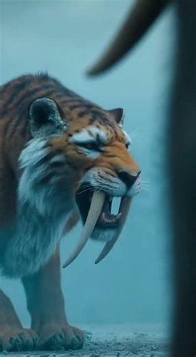 🐘 VS Saber-Tooth Tiger: Ice Age Face-Off!#shorts #viral हिमयुग मुकाबला! शॉर्ट वायरल एपिक