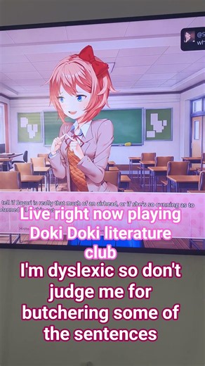 Live right now playing Doki Doki literature club #dokidokiliteratureclub #shorts