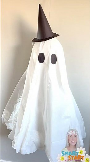 Easy DIY Balloon Ghost Decoration 🎃 | Halloween Craft for Kids