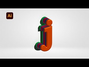 j logo design illustrator | 3d multicolor letter j logo design illustrator tutorial | MJ Graphics