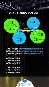Cisco VLAN Configuration Example! | CCNA 200-301 | IPCisco.com . Lesson: https://ipcisco.com/lesson/vlans-virtual-local-area-networks/ CCNA 200-301 Course: https://ipcisco.com/cisco-packet-tracer-configuration-examples/ DOWNLOAD Labs: https://ipcisco.com/cisco-packet-tracer-configuration-examples/ . #network #networking #cisco #cisconetworking #ccna #ccie #ciscocertification #networkengineer #packettracer #ciscocert #ciscocertified #routers #vlan | Ipcisco