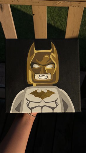 Gold Batman LEGO painting ideas