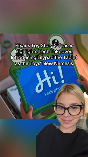 5.4K views | The first teaser for Toy Story 5 reveals that Woody and the gang are facing a new adversary: a frog‑shaped tablet named “Lilypad,” voiced by Greta Lee, with the tagline declaring “the age of toys is over.” #whatstrending | What's Trending | Facebook