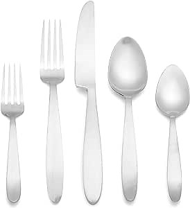 Market Street Flatware Set, Service for 4/20 Piece, Avery Satin, 20 Count