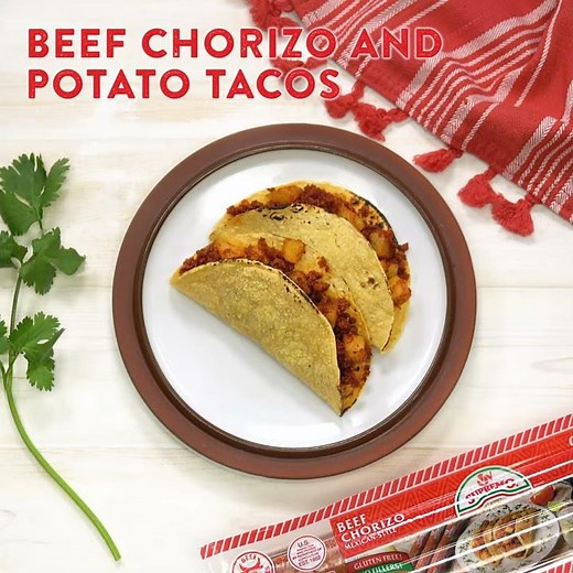 Beef Chorizo and Potato Tacos