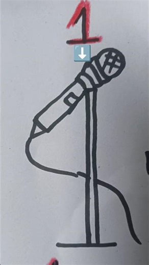 Turn Number 1 into a Microphone 🎤 | Easy Drawing Trick