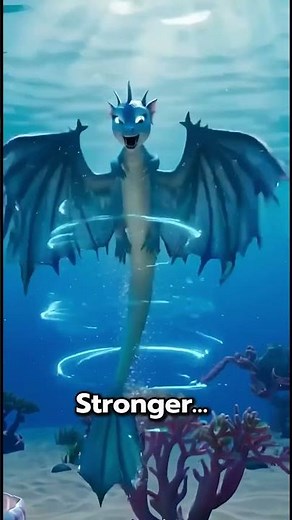 The Rise of the Ocean Dragon (Epic Transformation) 🐉🌊 #aiglowup #babytolegend #mythicalcreatures