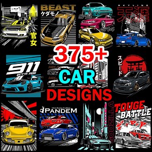 375  JDM Car Designs for T-shirts, Printing, DTF, High Definition Sublimation - Etsy