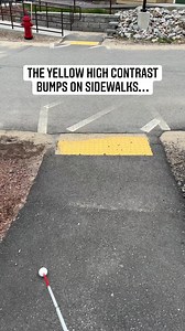 1.7M views · 10K reactions | Yellow High Contrast Sidewalk Bumps (Truncated Domes) & Safety…they can be a great help for someone who is blind or visually impaired because they can alert the person that they are at the corner and about to enter the street #OrientationAndMobility #blind #VisuallyImpaired #WhiteCane #safety #awareness | Blind on the Move | Facebook