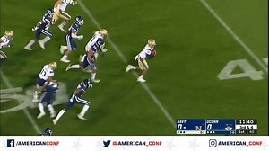 3.3K views · 49 reactions | Navy quarterback Malcolm Perry ran for 108 yards and two touchdowns and threw for 165 yards and another score Friday night in leading @NavyFB to a 56-10 win at UConn. | American Athletic Conference | Facebook