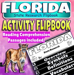 All about Florida State Facts and Fun Activities | Reading Passages FlipBook Map