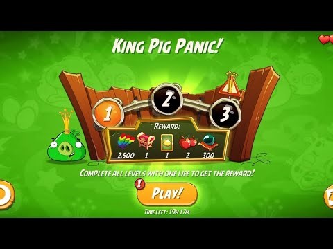 King Pig Panic All Level Complete (1+2+3) Angry 💢 Birds 2 