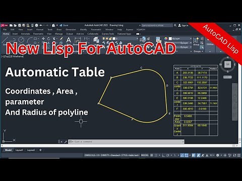 New LISP for AutoCAD: Table Area, Parameters, Radius & Coordinates!