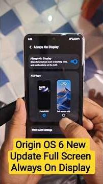 Origin OS 6 New Update Full Screen Always On Display #shorts #youtubeshorts #2026 #viral #smartphone