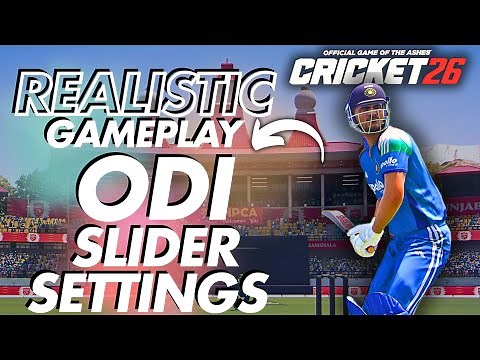 Best ODI SLIDER SETTING For REALISTIC Gameplay in CRICKET 26 || Detailed Explanation ||
