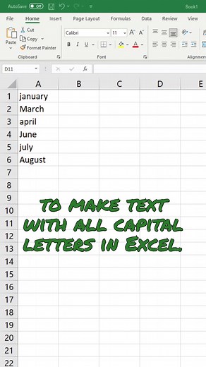 How to capitalize all letters in Excel. You can easily convert text to uppercase with the UPPER function #exceltutorial #excelbeginner #Excel