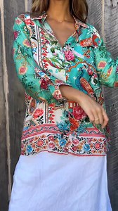 The blouse of the moment🩵 Madame Peacock🦚✨😍Online tomorrow 10am AEST🫶 | Bella Boheme