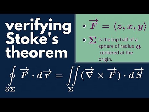 Multivariable Calculus | Verifying Stoke's theorem, example 1.