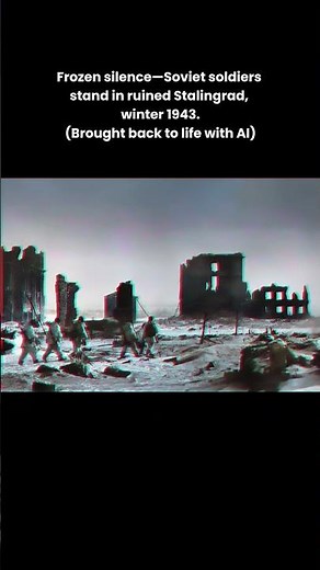 Colorized Historic WW2 Footage: Soviet Soldiers in Ruins of Stalingrad – Winter 1943 #ww2 #russia