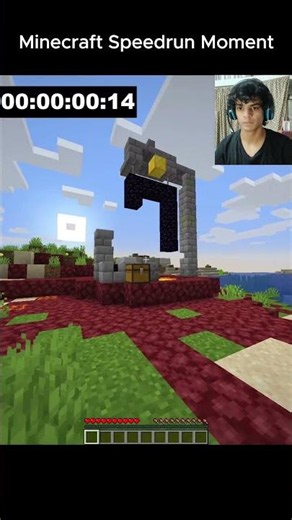 Minecraft Speedrun Moment #shorts