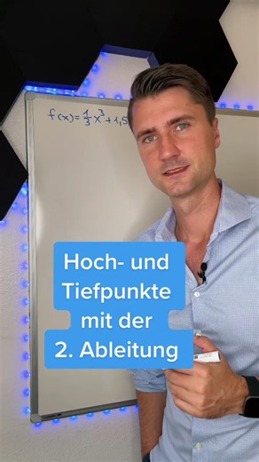 Hoch- und Tiefpunkte mit der 2. Ableitung lernen
