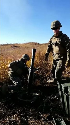 Dropping rounds on a 81MM mortar system