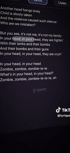 Zombie lyrics - The Cranberries full lyrics