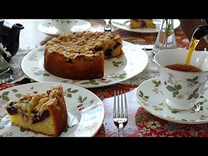 アメリカンチェリーのクランブルケーキの作り方 How to make American Cherry Crumble Cake