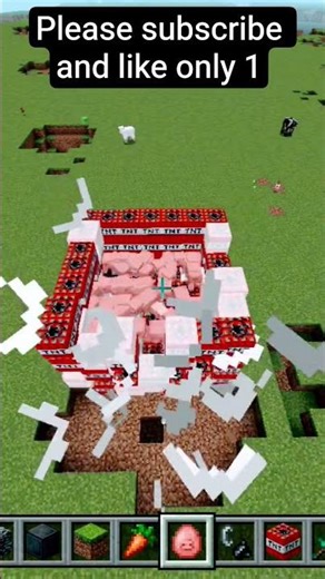 Minecraft But pig in explosion 💥 #minecraft #shorts