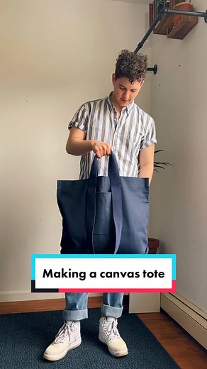 Sewing Process: Making a Simple Big Designer Tote Bag