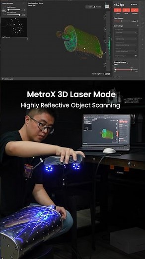 Revopoint MetroX: Laser Mode Demo for Reflective Surfaces