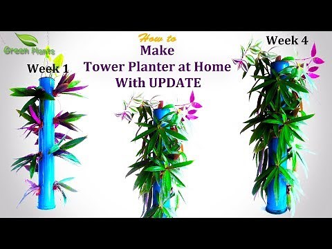 How to Make Wonderful DIY Tower Planter or Vertical Planter Ideas Using PVC Pipe//GREEN PLANTS