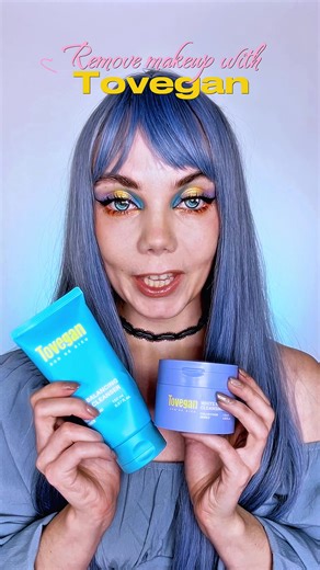 Get Unready With Me and @Tovegan 🩵 ASMR style Makeup Removal with love and: •White Wholesome Cleansing Balm Gently melts to remove makeup, sunscreen, and excess sebum, leaving the skin clean, soft, and balanced. •Blue Balancing Foam Cleanser Gentle Cleansing Foam with wild blueberry extract, rich in antioxidants, and anti-inflammatory properties that soothe irritated skin •Orange Oasis Serum A gentle, illuminating formula that delivers deep hydration, absorbs quickly, and leaves a refreshing se