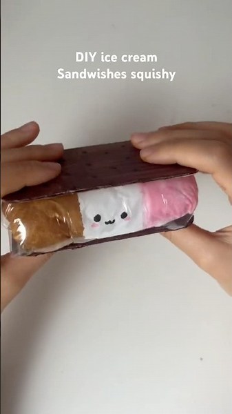 DIY ice cream Sandwishes squishy🍦 #diy #squishy #homemade #papercraft #craftideas #craft #diyideas