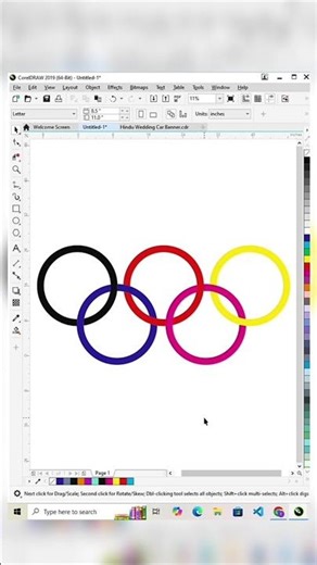 Olympic logo design in coreldraw #coreldrawtutorial #design