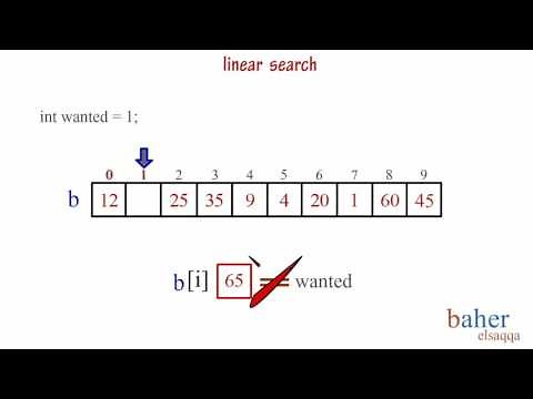 [باهر] خوارزمية البحث الخطي linear (sequential) search algorithm