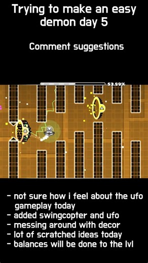 day 5 of trying to make an easy demon #leveldesign #gdmeme #geometrydash #gdupdate #gd #gaming #fun