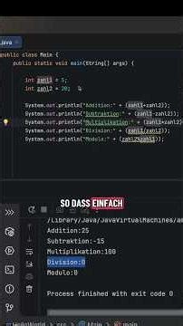 Java Grundlagen: Rechenoperatoren #java #programming #coding #code #javatutorial #tutorial