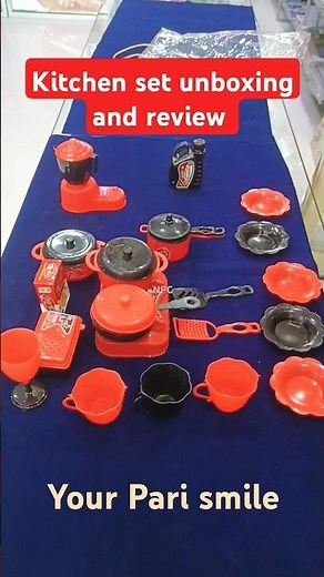 Chilli Kitchen Set Unboxing and Review | pari kitchen Set | your baby smile play for toy #cutpari1.0