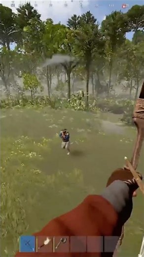 How I pvp 1 vs 3 with a bow in rust #rust #rustpvp #rustvn