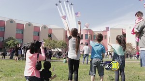 Blue Angels flew over Valley Children's giving patients a special treat