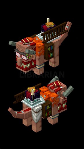 Ravager models in my texture pack: "Barely Default" 👼 #minecraft #pixelart #minecraftmemes