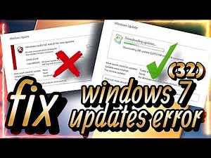 How to Fix Windows 7 (32) Update Error 80072efe