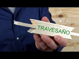 Travesaño con Espiga Larga y Moldura Invertida