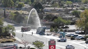 Video catches aftermath of trash truck fire